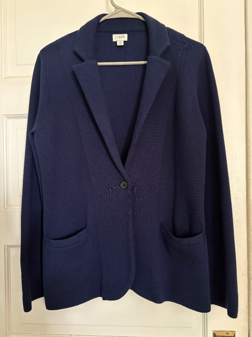 J.Crew Factory Navy Blue Schoolboy Sweater Blazer - M